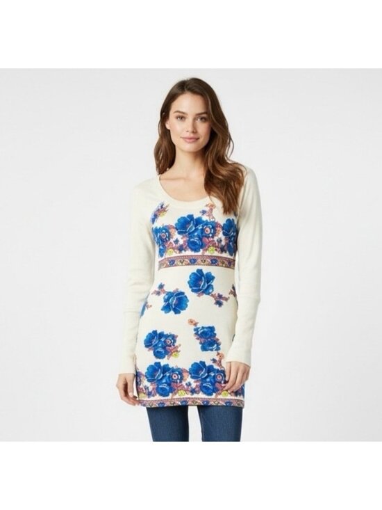Free People Tops - RARE VTG Free People Floral Crochet-Lace Shoulder Tunic Top | Boho Cottagecore S